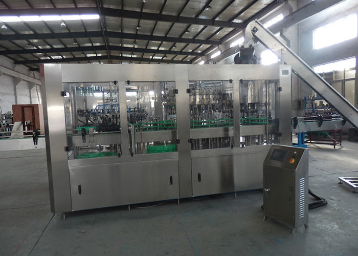 Silver Gray 3 In 1 Monobloc Carbonated Drink Bottling Machine